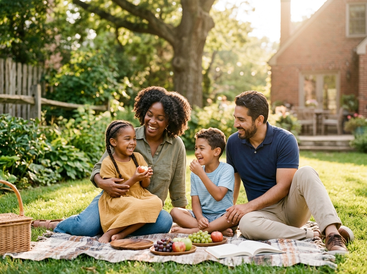 Family enjoying life with health coverage peace of mind